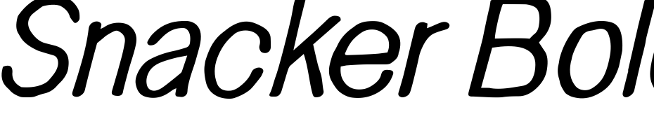 Snacker Bold Italic Yazı tipi ücretsiz indir